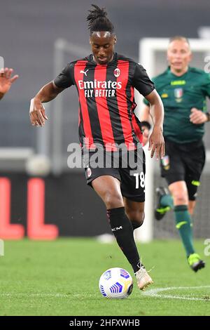 Foto LaPresse - Tano Pecoraro 09 05 2021 Torino - (Italia) Sport Calcio Juventus vs Milan Campionato di Calcio Serie A Tim 2020/2021 - Stadio „Allianz“ nella foto: Meite Photo LaPresse - Tano Pecoraro 09. Mai 2021 Stadt Turin - (Italien) Sport Soccer Juventus vs Milan Italienische Fußballmeisterschaft Liga A Tim 2020/2021 - „Allianz“ Stadion im Bild: Meite Stockfoto