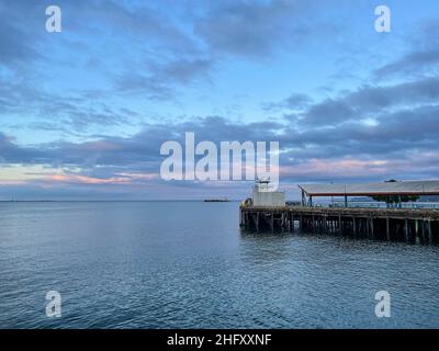 Port Angeles ist eine Stadt in und der Grafschaftssitz von Clallam County, Washington, USA. Stockfoto