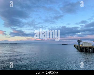 Port Angeles ist eine Stadt in und der Grafschaftssitz von Clallam County, Washington, USA. Stockfoto