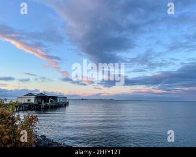 Port Angeles ist eine Stadt in und der Grafschaftssitz von Clallam County, Washington, USA. Stockfoto