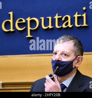 Mauro Scrobogna /LaPresse 13. Mai 2021&#xa0; Rom, Italien Politics Chamber of Deputies - Verbrechen der Entschuldigung für Mafia-Vereinigung auf dem Foto: Während der Vorlage des Gesetzentwurfs, die den erschwerenden Umstand der Anstiftung oder Entschuldigung für das Verbrechen der Mafia-Typ Vereinigung einzuführen beabsichtigt Stockfoto