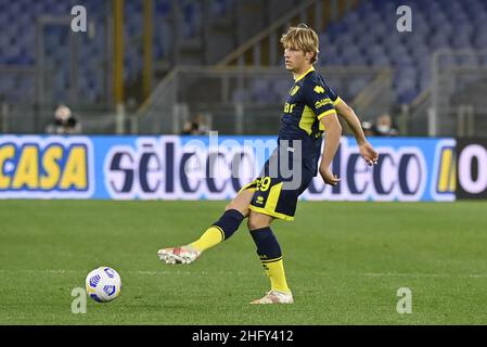 Fabrizio Corragetti / LaPresse 12st. Mai 2021 Rom, Italien Sportfußball Latium vs Parma - Italienische Fußball-Liga A Tim 2020/2021 - Olympiastadion im Bild: Daan Dierckx (Parma) Stockfoto