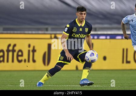 Fabrizio Corragetti / LaPresse 12st. Mai 2021 Rom, Italien Sportfußball Latium vs Parma - Italienische Fußball-Liga A Tim 2020/2021 - Olympiastadion im Bild: Maxime Busi (Parma) Stockfoto