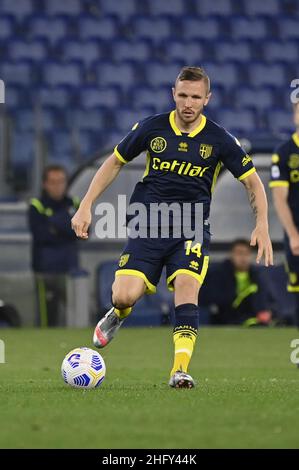 Fabrizio Corragetti / LaPresse 12st. Mai 2021 Rom, Italien Sportfußball Latium vs Parma - Italienische Fußball-Liga A Tim 2020/2021 - Olympiastadion im Bild: Jasmin Kurtic (Parma) Stockfoto