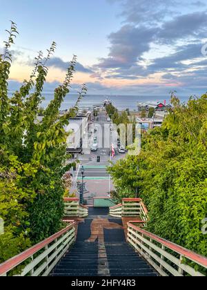 Port Angeles ist eine Stadt in und der Grafschaftssitz von Clallam County, Washington, USA. Stockfoto