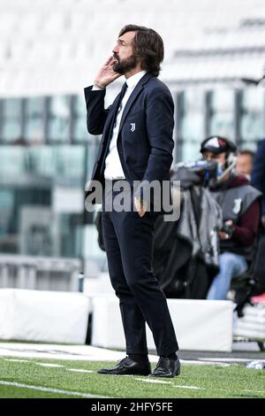 Foto Piero Cruciatti / LaPresse 15/05/21 - Torino, Italia Sport, Calcio Juventus vs Inter - Campionato italiano di calcio Serie A Tim 2020-2021 - Allianz Stadium Nella foto: Andrea Pirlo Foto Piero Cruciatti / LaPresse 15/05/21 - Turin, Italien Sport, Fußball Juventus vs Inter - Italienische Fußballmeisterschaft 2020-2021 im Allianz Stadion auf dem Foto: Andrea Pirlo Stockfoto