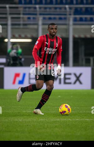 Mailand, Italien - januar 17 2022 - Mailand-Spezia Serie A - kalulu pierre a.c. mailand Stockfoto