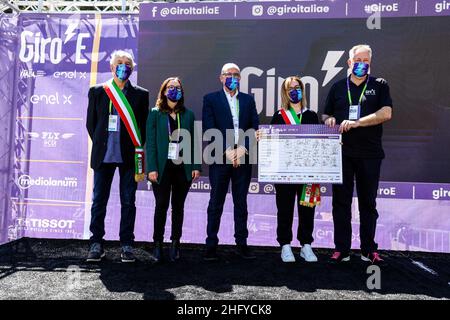 Foto LaPresse/Alessandro Garofalo 20 maggio 2021 Sport Cicismo Giro d'Italia 2021 – Giro E Nella foto: Tappa 12 da Pontassieve a Bagno di Romagna Foto LaPresse/Alessandro Garofalo 20. Mai 2021 Sport Cycling Giro d'Italia 2021 – Giro E im Bild: Etappe 12 von Pontassieve nach Bagno di Romagna Stockfoto