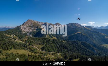 Alpen, Berchtesgadener Land im Sommer bei blauem Himmel und schöner Sicht Stockfoto