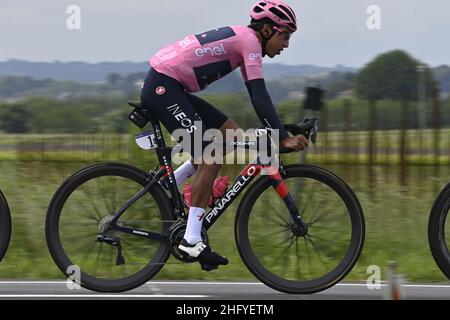 Foto Fabio Ferrari/LaPresse 22 maggio 2021 Italia Sport Cicismo Giro d'Italia 2021 - edizione 104 - Tappa 14 - Da Cittadella a Monte Zoncolan (km 205) Nella foto: ciclisti durante la gara Foto Fabio Ferrari/LaPresse 22. Mai 2021 Italien Sport Cycling Giro d'Italia 2021 - Ausgabe 104th - Etappe 14 - von Cittadella bis Monte Zoncolan im Bild: Während des Rennens. Stockfoto