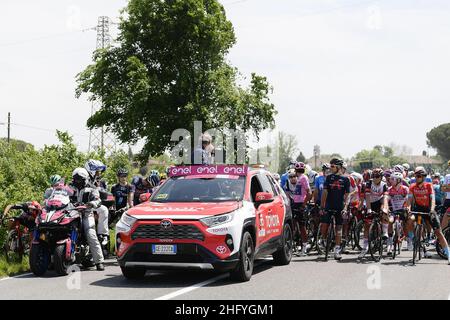 Marco Alpozzi/LaPresse 23. Mai 2021 Italien Sport Cycling Giro d'Italia 2021 - Ausgabe 104th - Etappe 15 - von Grado nach Gorizia im Bild: Unterbrechung des Rennens Stockfoto