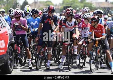 Marco Alpozzi/LaPresse 23. Mai 2021 Italien Sport Cycling Giro d'Italia 2021 - Ausgabe 104th - Etappe 15 - von Grado nach Gorizia im Bild: Unterbrechung des Rennens Stockfoto