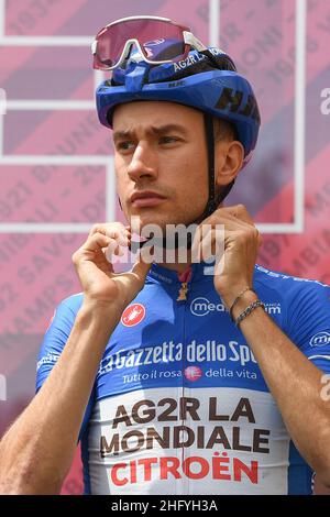 Marco Alpozzi/LaPresse 23. Mai 2021 Italien Sport Cycling Giro d'Italia 2021 - Ausgabe 104th - Etappe 15 - von Grado nach Gorizia im Bild: BOUCHARD Geoffrey (FRA) (Team VON AG2R) Stockfoto