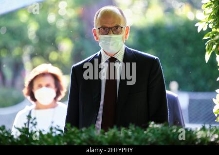 Mauro Scrobogna /LaPresse 28. Mai 2021  Rom, Italien Politics Limes - Volumenpräsentation "das Dreieck ja: Rom Paris Berlin, wo wir alles spielen" auf dem Foto: PD-Sekretär Enrico Letta Stockfoto