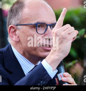 Mauro Scrobogna /LaPresse 28. Mai 2021  Rom, Italien Politics Limes - Volumenpräsentation "das Dreieck ja: Rom Paris Berlin, wo wir alles spielen" auf dem Foto: PD-Sekretär Enrico Letta Stockfoto