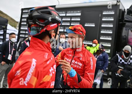 Marco Alpozzi/LaPresse 29. Mai 2021 Italien Sport Cycling Giro d'Italia 2021 - Ausgabe 104th - Etappe 20 - von Verbania nach Valle Spluga Alpe Motta im Bild: CARUSO Damiano (ITA) (BAHRAIN SIEGREICH) Stockfoto