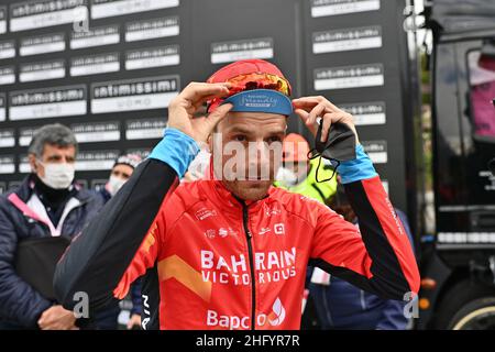 Marco Alpozzi/LaPresse 29. Mai 2021 Italien Sport Cycling Giro d'Italia 2021 - Ausgabe 104th - Etappe 20 - von Verbania nach Valle Spluga Alpe Motta im Bild: CARUSO Damiano (ITA) (BAHRAIN SIEGREICH) Stockfoto