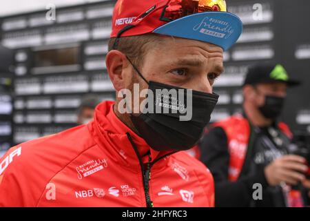 Marco Alpozzi/LaPresse 29. Mai 2021 Italien Sport Cycling Giro d'Italia 2021 - Ausgabe 104th - Etappe 20 - von Verbania nach Valle Spluga Alpe Motta im Bild: CARUSO Damiano (ITA) (BAHRAIN SIEGREICH) Stockfoto