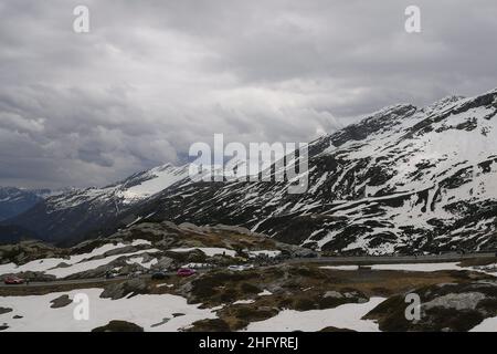 Fabio Ferrari/LaPresse 29. Mai 2021 Italien Sport Radfahren Giro d'Italia 2021 - Ausgabe 104th - Etappe 20 - von Verbania bis Valle Spluga Alpe Motta im Bild: Landschaft Stockfoto