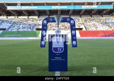 Fabio Rossi/AS Roma/LaPresse 30/05/2021 Reggio Emilia (Italien) Sport Soccer Mailand-Roma Italienischer Pokal Frauenfinale 2020/2021 - Mapei Stadium im Bild: Trophäe Stockfoto