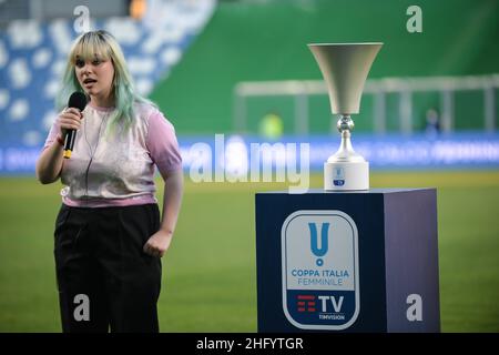 Claudio Furlan/LaPresse 30. Mai 2021 Reggio Emilia, Italien Sport Fußball Frauen Coppa Italia Finale Mailand gegen Roma auf dem Foto: Trophäe Stockfoto