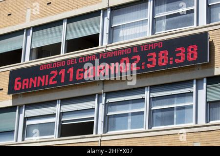 Roberto Monaldo / LaPresse 04-06-2021 Rom (Italien) Einweihung der Klimauhr im Ministerium für ökologischen Wandel in der pic Klimauhr Stockfoto