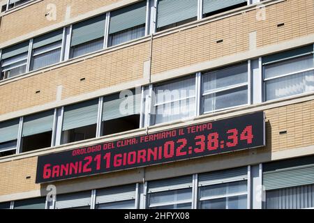 Roberto Monaldo / LaPresse 04-06-2021 Rom (Italien) Einweihung der Klimauhr im Ministerium für ökologischen Wandel in der pic Klimauhr Stockfoto