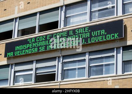 Roberto Monaldo / LaPresse 04-06-2021 Rom (Italien) Einweihung der Klimauhr im Ministerium für ökologischen Wandel in der pic Klimauhr Stockfoto