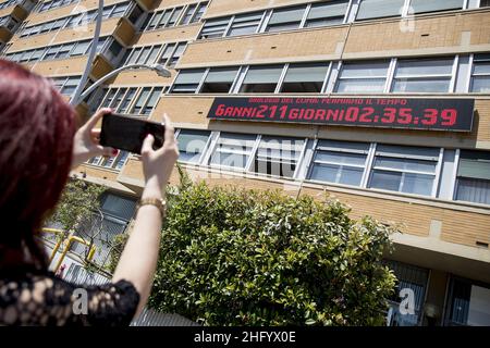 Roberto Monaldo / LaPresse 04-06-2021 Rom (Italien) Einweihung der Klimauhr im Ministerium für ökologischen Wandel in der pic Klimauhr Stockfoto