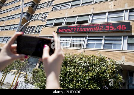 Roberto Monaldo / LaPresse 04-06-2021 Rom (Italien) Einweihung der Klimauhr im Ministerium für ökologischen Wandel in der pic Klimauhr Stockfoto