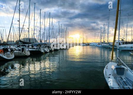 Sonnenuntergang in Israel Blick auf das Heilige Land Stockfoto