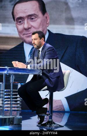 Mauro Scrobogna /LaPresse 08. Juni 2021&#xa0; Rom, Italien Politik RAI - 'Porta a Porta' auf dem Foto: Matteo Salvini Stockfoto