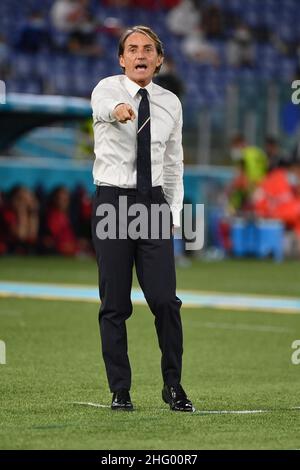 Foto Alfredo Falcone - LaPresse11/06/2021 Roma ( Italia)Sport CalcioTurchia - ItalienCampionato Europeo di Calcio - Stadio Olimpico di RomaNella foto:manciniPhoto Alfredo Falcone - LaPresse11/06/2021 Roma (Italien)Sport SoccerTurchia - ItalienFußball-Europameisterschaft - Olimpico Stadion von Romain das Bild:mancini Stockfoto