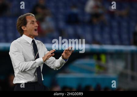 Foto Alfredo Falcone - LaPresse11/06/2021 Roma ( Italia)Sport CalcioTurchia - ItalienCampionato Europeo di Calcio - Stadio Olimpico di RomaNella foto:manciniPhoto Alfredo Falcone - LaPresse11/06/2021 Roma (Italien)Sport SoccerTurchia - ItalienFußball-Europameisterschaft - Olimpico Stadion von Romain das Bild:mancini Stockfoto