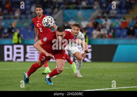 Foto Alfredo Falcone - LaPresse11/06/2021 Roma ( Italia)Sport CalcioTurchia - ItaliaCampionato Europeo di Calcio - Stadio Olimpico di RomaNella foto:demiralPhoto Alfredo Falcone - LaPresse11/06/2021 Roma (Italien)Sport SoccerTurchia - ItaliaFußball-Europameisterschaft - Olimpico Stadion von Romain das Bild:demiral Stockfoto