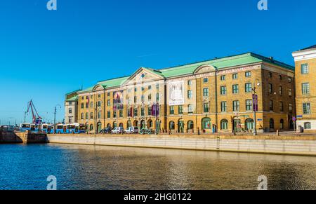 Göteborg, Schweden – September 23 2019: Das Göteborger Museum befindet sich in der Norra Hamngatan im Gebäude der Swedish East India Company. Stockfoto