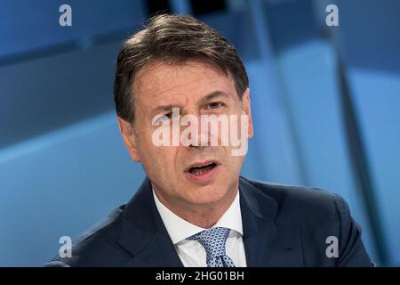 Roberto Monaldo / LaPresse 13-06-2021 Rom (Italien) Fernsehsendung "Mezz'ora in pi&#xf9;" im Bild Giuseppe Conte Stockfoto