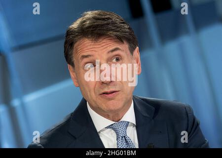 Roberto Monaldo / LaPresse 13-06-2021 Rom (Italien) Fernsehsendung "Mezz'ora in pi&#xf9;" im Bild Giuseppe Conte Stockfoto