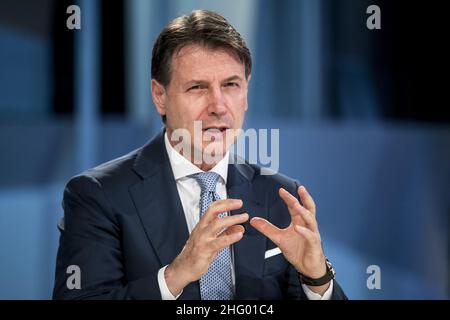 Roberto Monaldo / LaPresse 13-06-2021 Rom (Italien) Fernsehsendung "Mezz'ora in pi&#xf9;" im Bild Giuseppe Conte Stockfoto