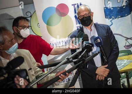 Roberto Monaldo / LaPresse 20-06-2021 Rom (Italien) Roberto Gualtieri gewann die Vorwahlen der Mitte-Links-Partei für den Kandidaten für den Bürgermeister von Rom im Bild Roberto Gualtieri Stockfoto