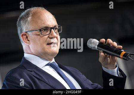 Roberto Monaldo / LaPresse 22-06-2021 Rom (Italien) Pressekonferenz des Kandidaten für den Bürgermeister von Rom Roberto Gualtieri im neuen Wahlausschuss im Bild Roberto Gualtieri Stockfoto