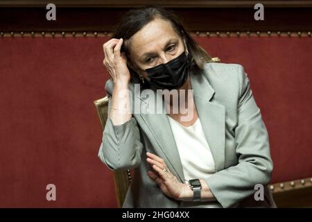 Roberto Monaldo / LaPresse 24-06-2021 Senat von Rom (Italien) - Fragestunde im Bild Luciana Lamorgese Stockfoto