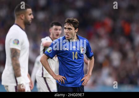 LaPresse - Fabio Ferrari 11. Juli 2021 - London, Großbritannien Sportfußball IItalien vs England - EM 2020 Finale - Wembley Stadium, London im Bild: Federico Chiesa Stockfoto