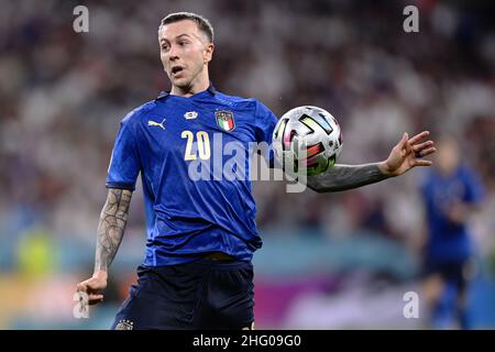 LaPresse - Fabio Ferrari 11. Juli 2021 - London, Großbritannien Sportfußball IItalien vs England - EM 2020 Finale - Wembley Stadium, London im Bild: Federico Bernardeschi Stockfoto