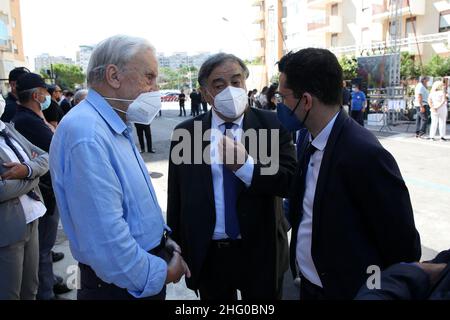 Foto Alberto Lo Bianco/LaPresse cronaca 19 Luglio 2021 - Palermo Strage di via D’Amelio, il ricordo nel 29. Anniversario Nella Foto L'Ex presidente del Tribunale di Palermo Leonardo Giuarnotta e Leoluca Orlando ( sindaco di Palermo) Stockfoto