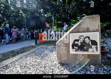 Claudio Furlan/LaPresse 19. Juli 2021 Mailand, Italien News Gedenkfeier zum Massaker von Via D'Amelio in den Gärten von Falcone Borsellino in Via Benedetto Marcello. Stockfoto