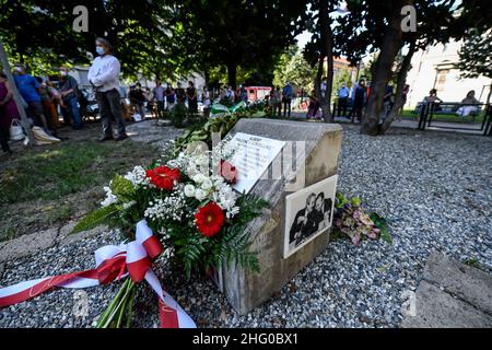 Claudio Furlan/LaPresse 19. Juli 2021 Mailand, Italien News Gedenkfeier zum Massaker von Via D'Amelio in den Gärten von Falcone Borsellino in Via Benedetto Marcello. Stockfoto