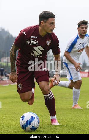 Foto LaPresse - Fabio Ferrari 24 Luglio 2021 Santa Cristina Valgardena ( Italia ) Sport ESCLUSIVA TURIN FC Turin FC - Ritiro pre-campionato stagione 2021-2022 - Turin FC vs Brixen - gara amichevole. Nella foto: Millico Photo LaPresse - Fabio Ferrari 24. Juli 2021 Santa Cristina Valgardena ( Italien ) Sport EXCLUSIVE TURIN FC Turin FC - Vorsaison Rückzug für die Saison 2021-2022 - Turin FC vs Brixen - Freundschaftsspiel. Im Bild:Millico Stockfoto