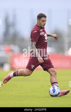 Foto LaPresse - Fabio Ferrari 24 Luglio 2021 Santa Cristina Valgardena ( Italia ) Sport ESCLUSIVA TURIN FC Turin FC - Ritiro pre-campionato stagione 2021-2022 - Turin FC vs Brixen - gara amichevole. Nella foto: Millico Photo LaPresse - Fabio Ferrari 24. Juli 2021 Santa Cristina Valgardena ( Italien ) Sport EXCLUSIVE TURIN FC Turin FC - Vorsaison Rückzug für die Saison 2021-2022 - Turin FC vs Brixen - Freundschaftsspiel. Im Bild:MIllico Stockfoto