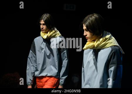 SPYDER Herbst/Winter 2022-23 Start- und Landebahn während der Milan Fashion Week Menswear Januar 2022 - Mailand, Italien 17/01/2022 Stockfoto